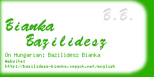 bianka bazilidesz business card